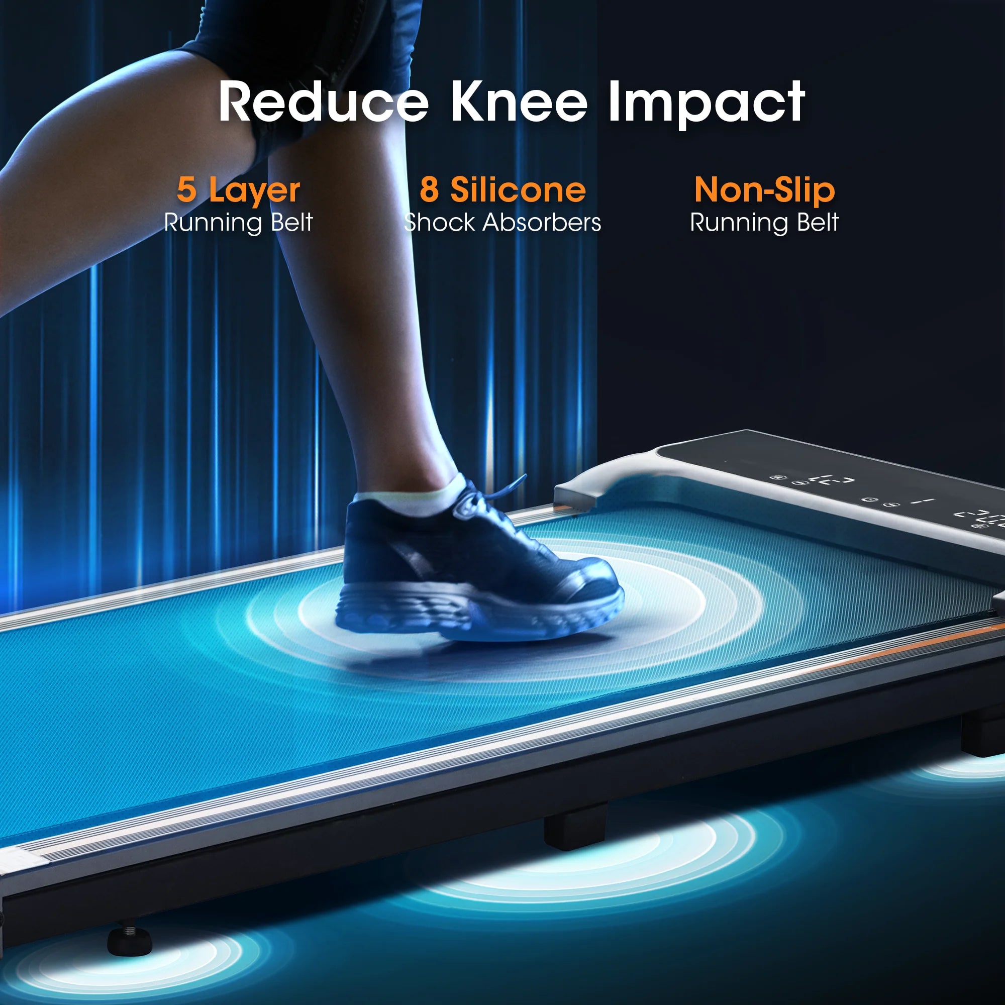 Walking Pad under Desk Treadmill with Remote Control Lightweight 2 in 1 Exercise Treadmill 0.6 to 3.8 Speed Range for Home Office Workout